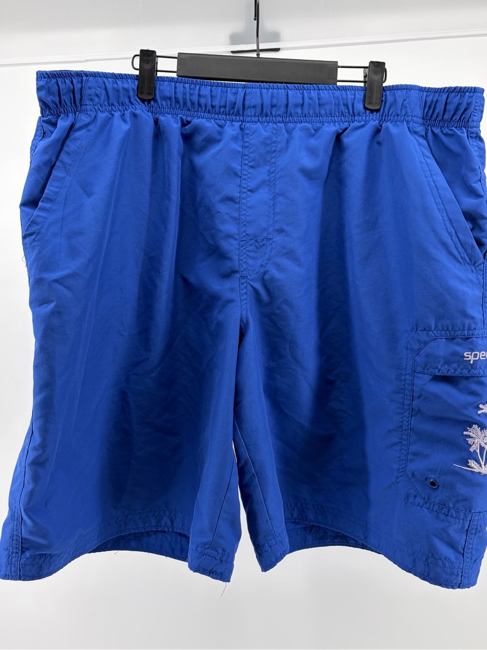 Speedo Swim Trunks Adult Blue Embroidered Beach Pool Size X-Large